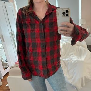 AE Red plaid shirt